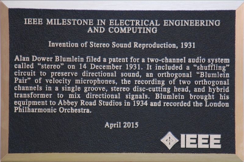 Invention of Stereo Sound Marker. Click for full size. Invention of Stereo Sound Marker image. Click for full size.