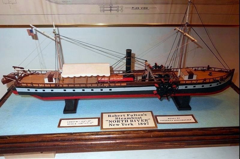 Model of the North River Steamboat at the Hudson River Maritime Museum. image. Click for full size.