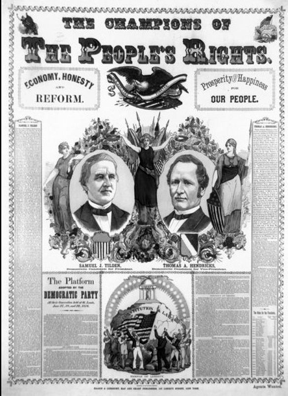 Campaign poster for the election of 1876 image. Click for full size.