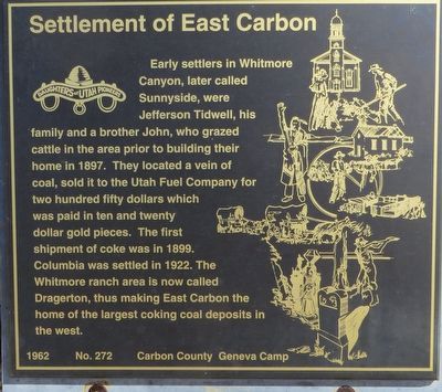 Settlement of East Carbon Marker. Click for full size. Settlement of East Carbon Marker image. Click for full size.