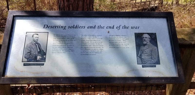 Deserting soldiers and the end of the war Marker image. Click for full size.