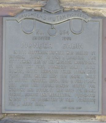 Pioneer Cabin Marker. Click for full size. Pioneer Cabin Marker image. Click for full size.