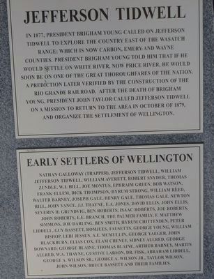 Jefferson Tidwell Marker. Click for full size. Jefferson Tidwell Marker image. Click for full size.