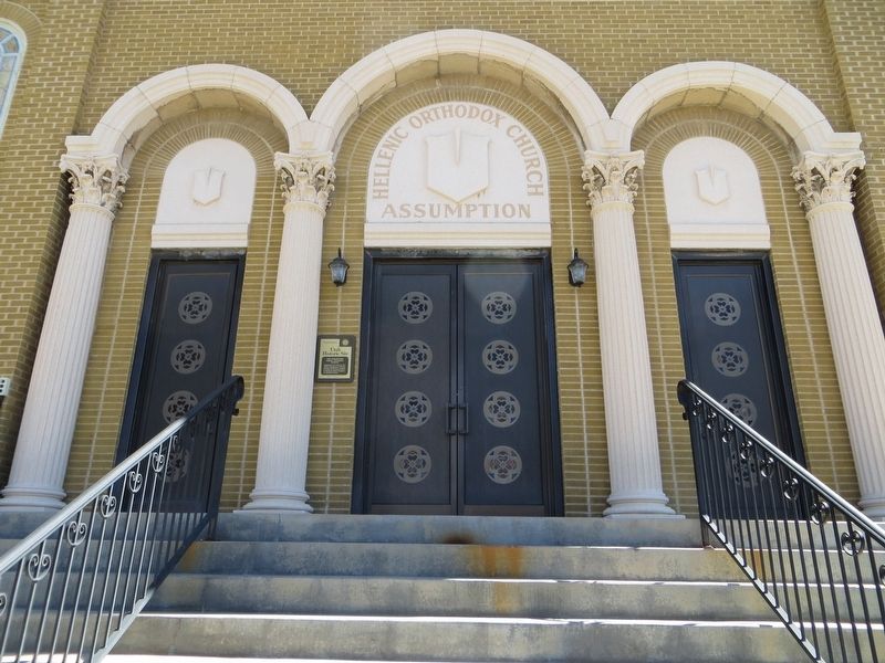 Assumption Greek Orthodox Church Marker. Click for full size. Assumption Greek Orthodox Church Marker image. Click for full size.