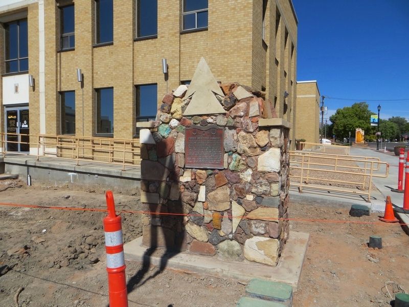 First Meeting House Marker. Click for full size. First Meeting House Marker image. Click for full size.