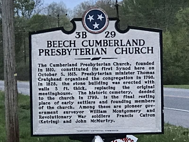 Beech Cumberland Presbyterian Church Marker. Click for full size. Beech Cumberland Presbyterian Church Marker image. Click for full size.