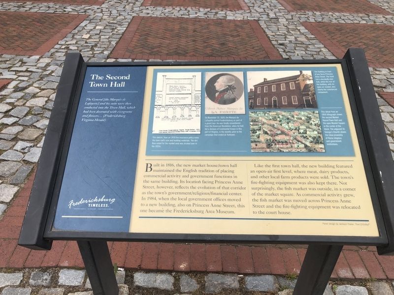 The Second Town Hall Marker image. Click for full size.