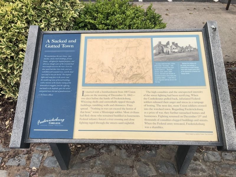 A Sacked and Gutted Town Marker image. Click for full size.