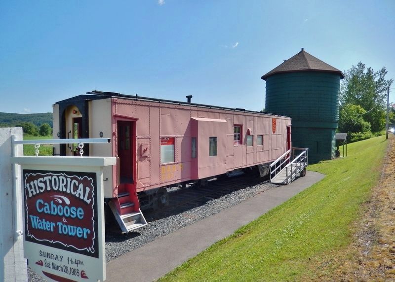 Bangor & Aroostook RR Caboose � Frenchville Water Tank image. Click for full size.