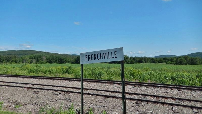 Frenchville Railroad Station Sign image. Click for full size.