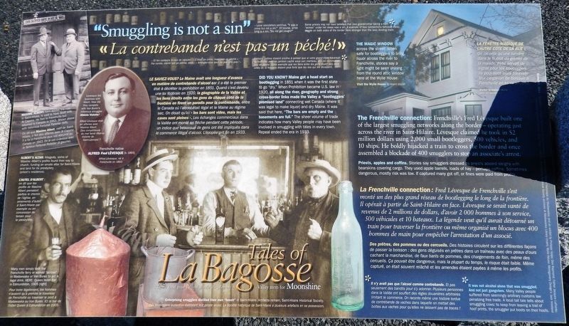 "Smuggling is Not a Sin" /<br>� La contrebande n'est pas-un p�ch�! � Marker image. Click for full size.
