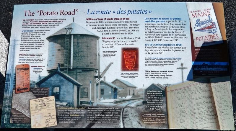 The "Potato Road" /<br>La route des patates  Marker image. Click for full size.