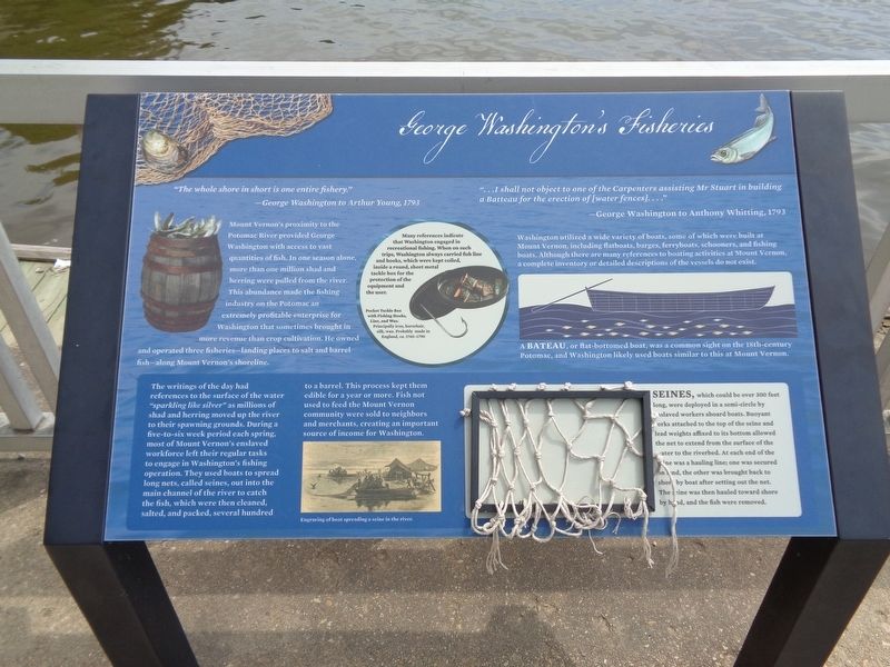 George Washington's Fisheries Marker. Click for full size. George Washington's Fisheries Marker image. Click for full size.