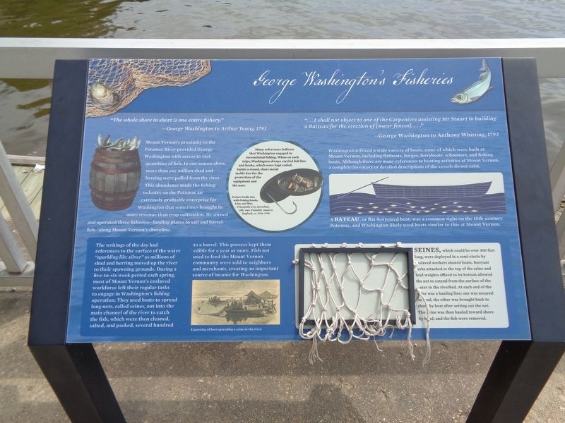 George Washington's Fisheries Marker image. Click for full size.