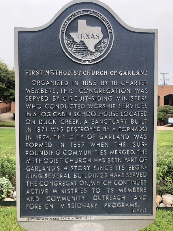 First Methodist Church of Garland Marker image. Click for full size.