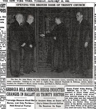 Dr. Heuss Inducted As Trinity Rector image. Click for full size.