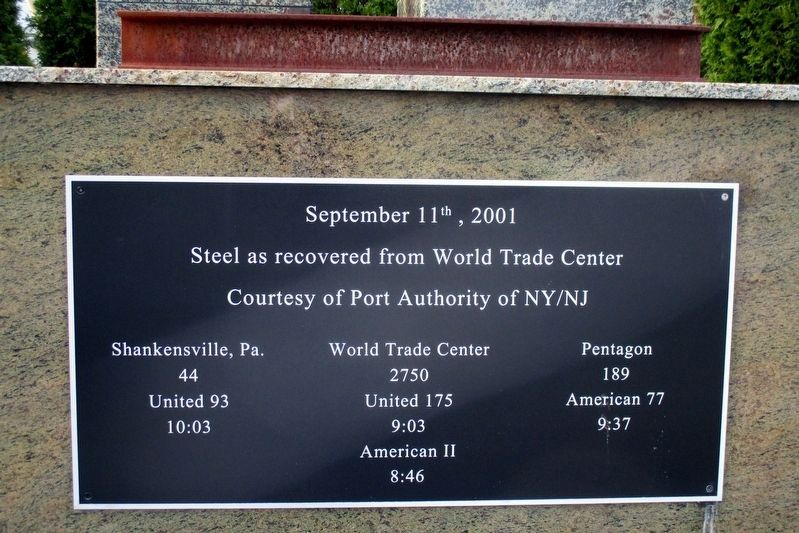 Glens Falls 9/11 Memorial image. Click for full size.