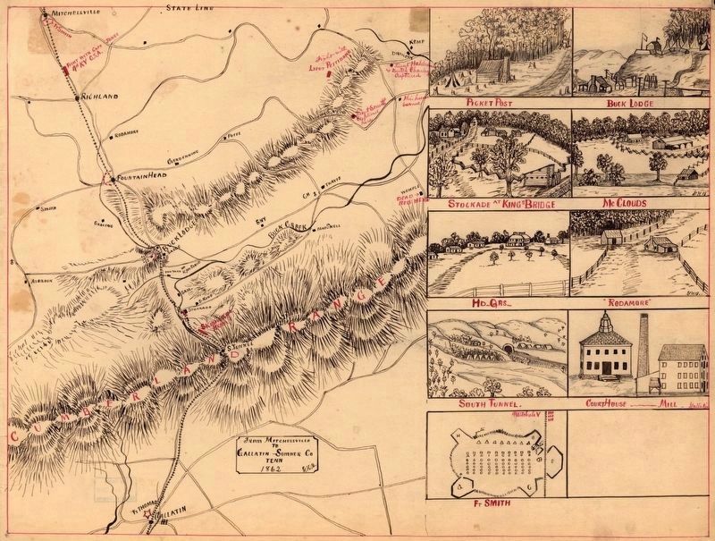 From Mitchelsville [sic] to Gallatin--Sumner Co., Tenn., 1862 image. Click for full size.