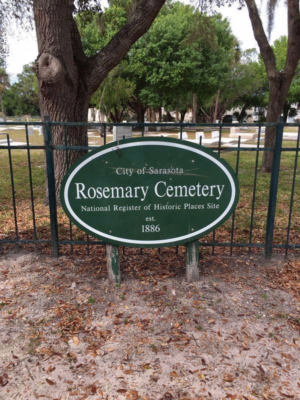 Rosemary Cemetery sign image. Click for full size.