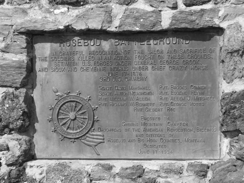 Rosebud Battlefield Marker. Click for full size. Rosebud Battlefield Marker image. Click for full size.
