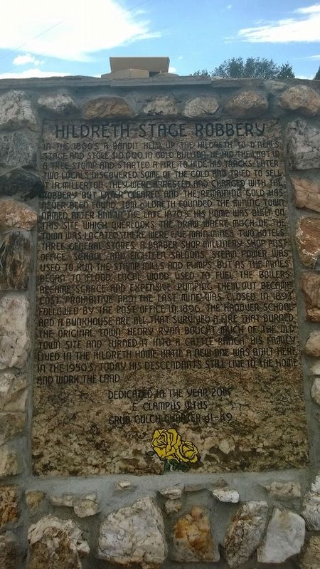 Hildreth Stage Robbery Marker image. Click for full size.