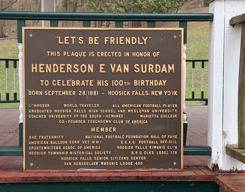 Henderson E. Van Surdam Marker image. Click for full size.