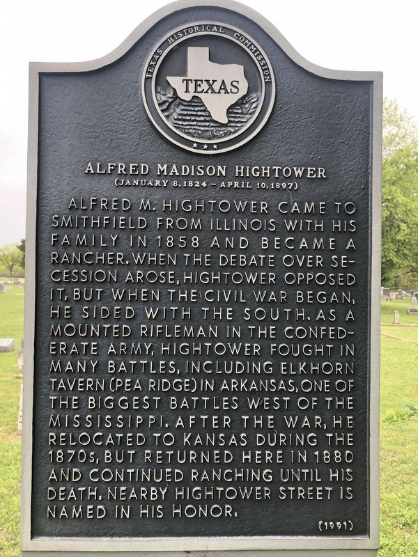 Alfred Madison Hightower Marker image. Click for full size.