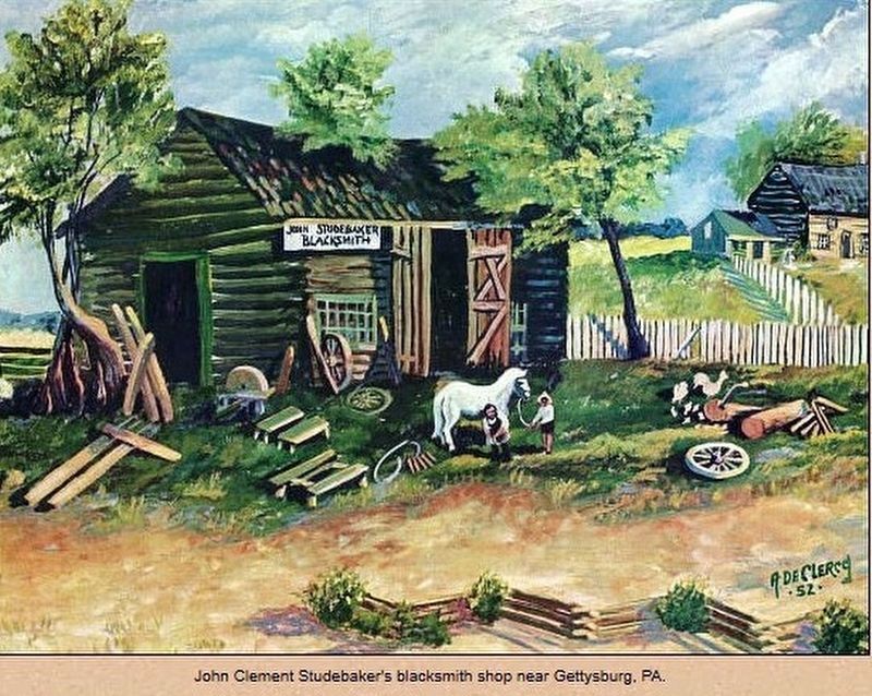 Original Studebaker Wagon Shop image. Click for full size.
