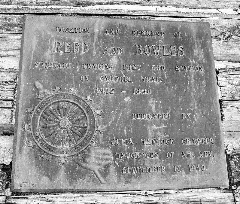 Reed and Bowles Stockade Trading Post Marker image. Click for full size.