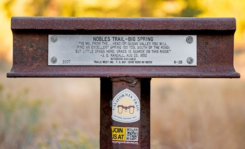 Nobles Trail - Big Spring Marker image. Click for full size.