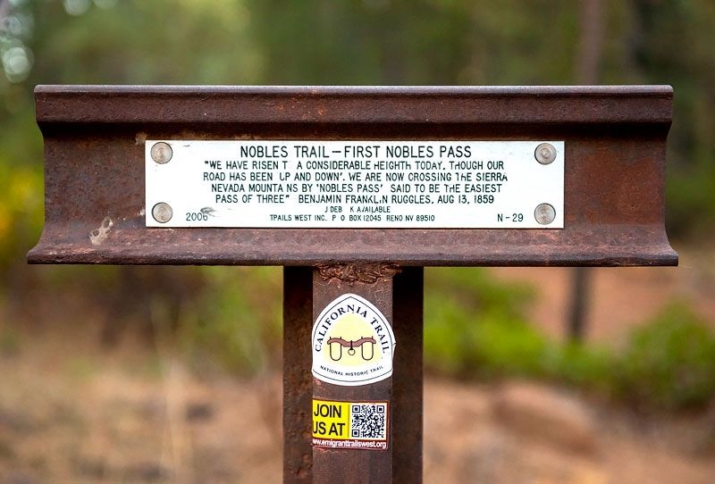 Nobles Trail - First Nobles Pass Marker image. Click for full size.