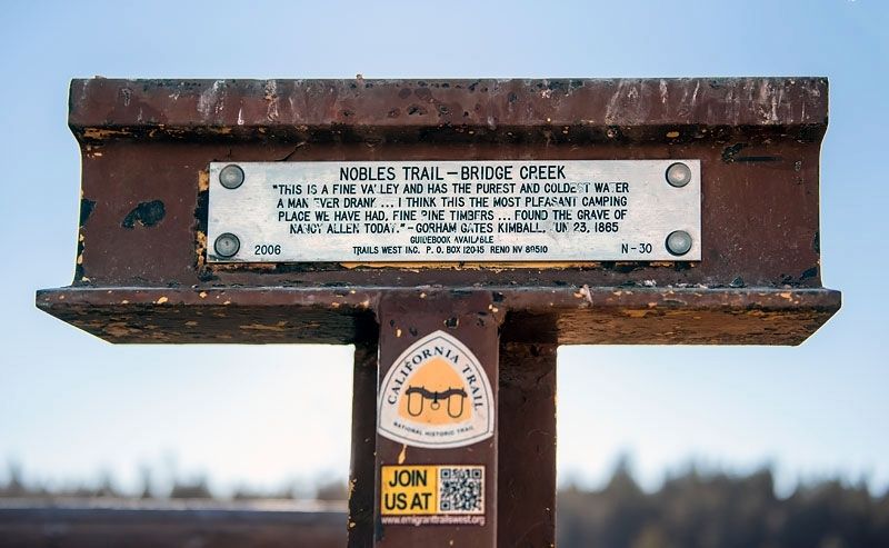 Nobles Trail - Bridge Creek Marker image. Click for full size.