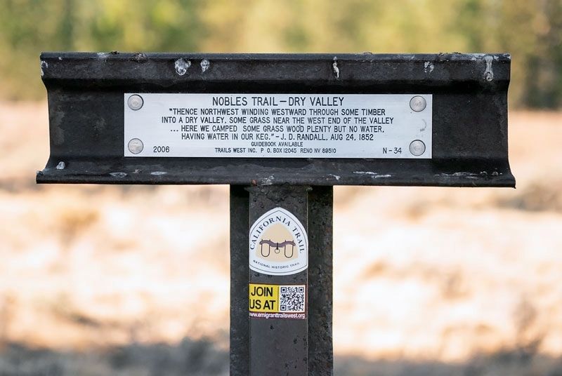 Nobles Trail - Dry Valley Marker image. Click for full size.