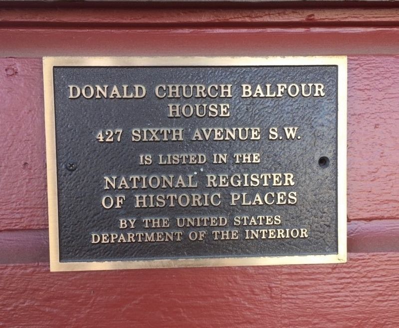 Donald Church Balfour House Marker image. Click for full size.