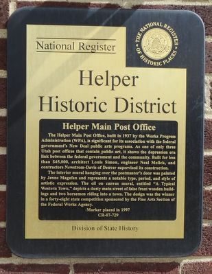 Helper Main Post Office Marker image. Click for full size.