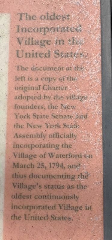 Village of Waterford Marker Text image. Click for full size.