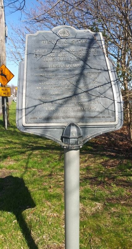 Historic Sites of Early Mills and Bridges Marker image. Click for full size.