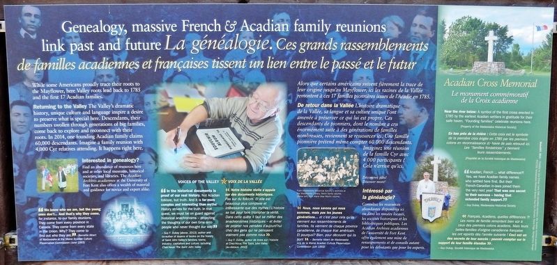 Genealogy, Massive French & Acadian Family Reunions Marker image. Click for full size.