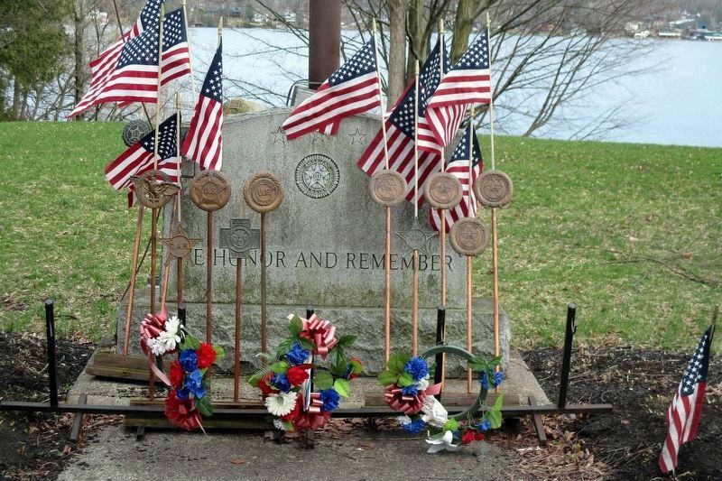 Nearby, an American Legion memorial - "We Honor and Remember" image. Click for full size.
