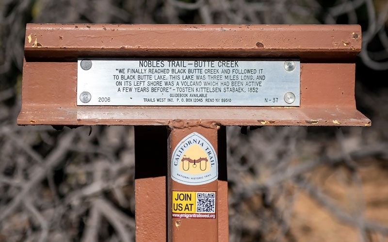 Nobles Trail - Butte Creek Marker image. Click for full size.