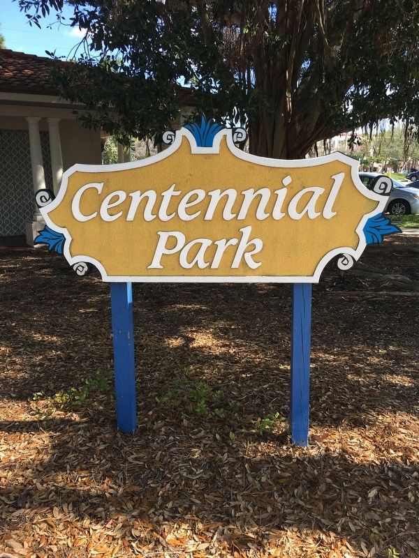 Centennial Park sign image. Click for full size.
