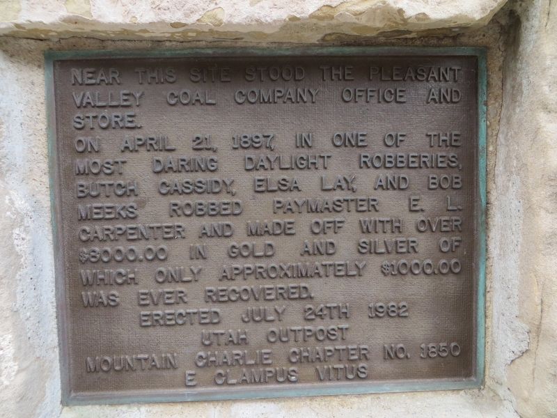 Pleasant Valley Coal Company Marker image. Click for full size.