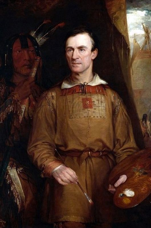 "George Catlin by William Fisk", 1849 image. Click for full size.