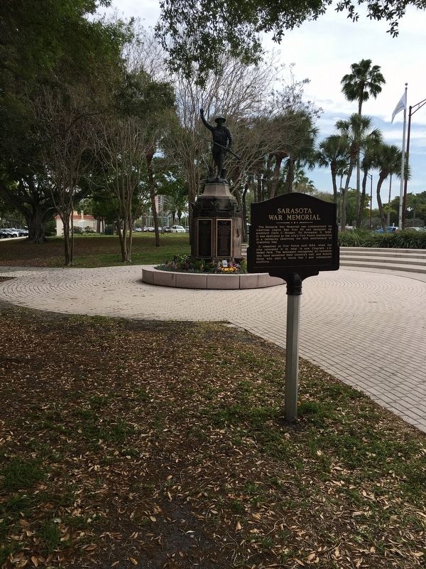 Sarasota War Memorial Marker image. Click for full size.
