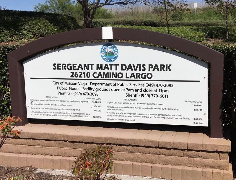 Sergeant Matt Davis Park image. Click for full size.
