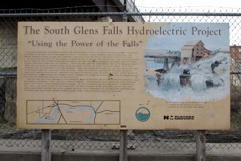 The South Glens Falls Hydroelectric Project Marker image. Click for full size.
