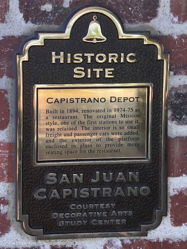 Capistrano Depot Marker image. Click for full size.