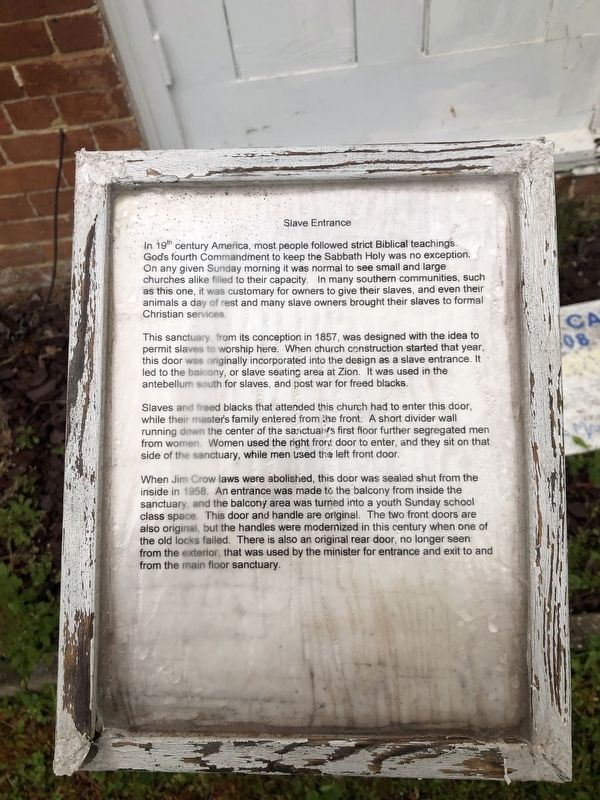 Slave Entrance Marker. Click for full size. Slave Entrance Marker image. Click for full size.