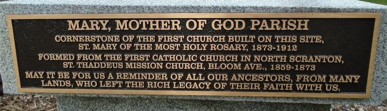 St. Mary of the Most Holy Rosary Church Cornerstone Marker image. Click for full size.