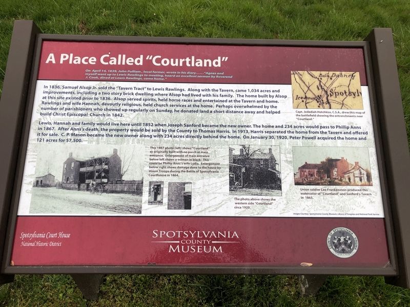 A Place Called "Courtland" Marker image. Click for full size.